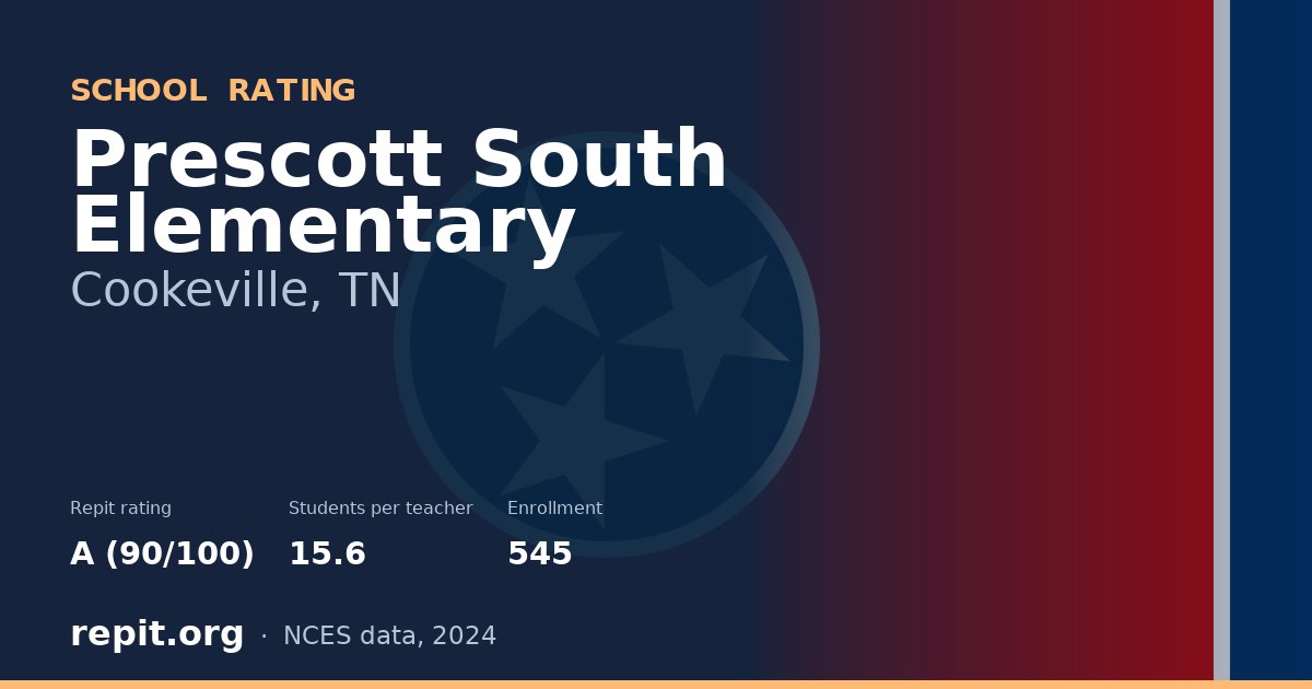 Prescott South Elementary, Cookeville, TN — Repit school rating A (90/100)