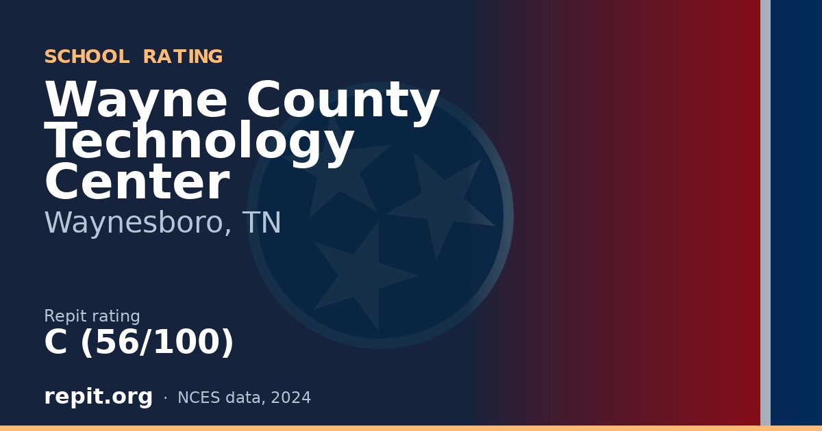 Wayne County Technology Center, Waynesboro, TN — Repit school rating C (56/100)