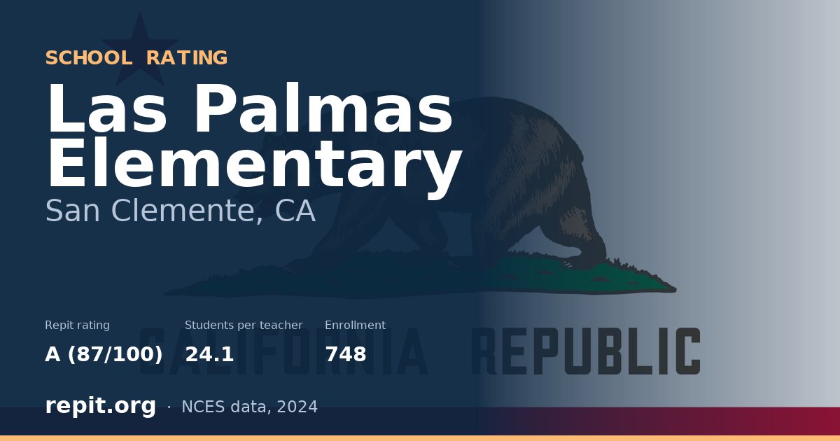 Las Palmas Elementary, San Clemente, CA — Repit school rating A (87/100)