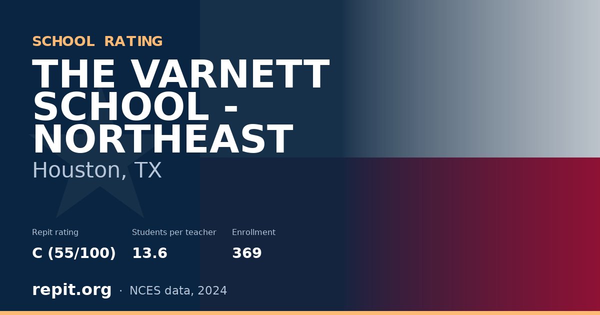 THE VARNETT SCHOOL - NORTHEAST, Houston, TX — Repit school rating C (55/100)