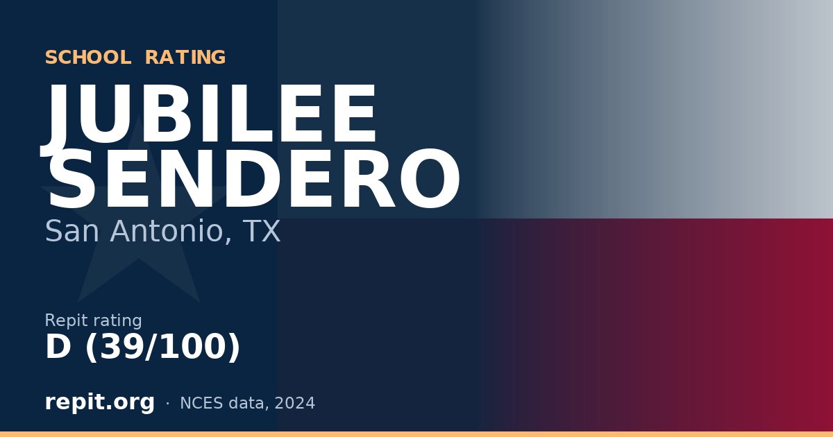 JUBILEE SENDERO, San Antonio, TX — Repit school rating D (39/100)