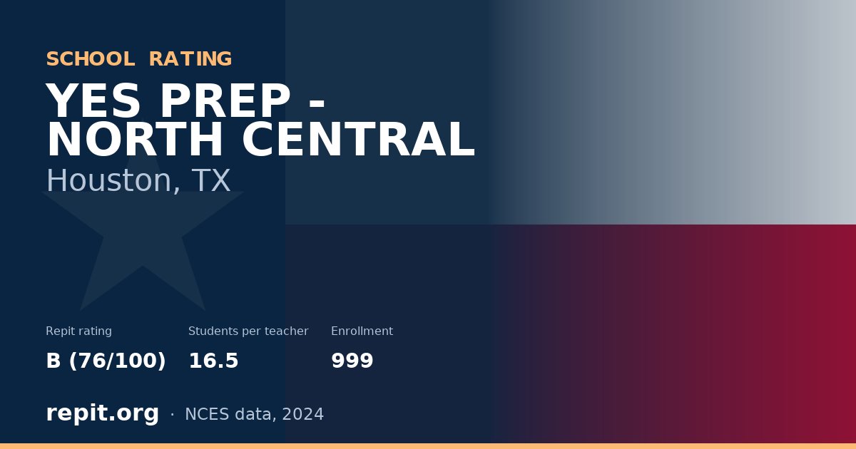 YES PREP - NORTH CENTRAL, Houston, TX — Repit school rating B (76/100)