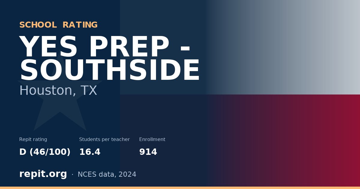 YES PREP - SOUTHSIDE, Houston, TX — Repit school rating D (46/100)