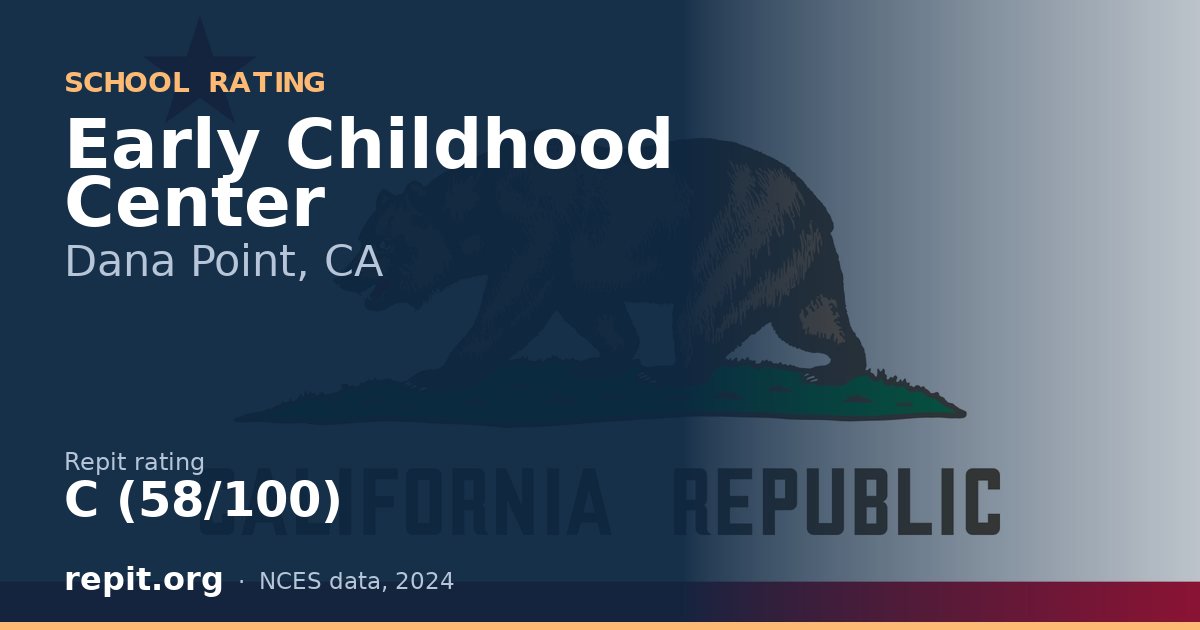 Early Childhood Center, Dana Point, CA — Repit school rating C (58/100)