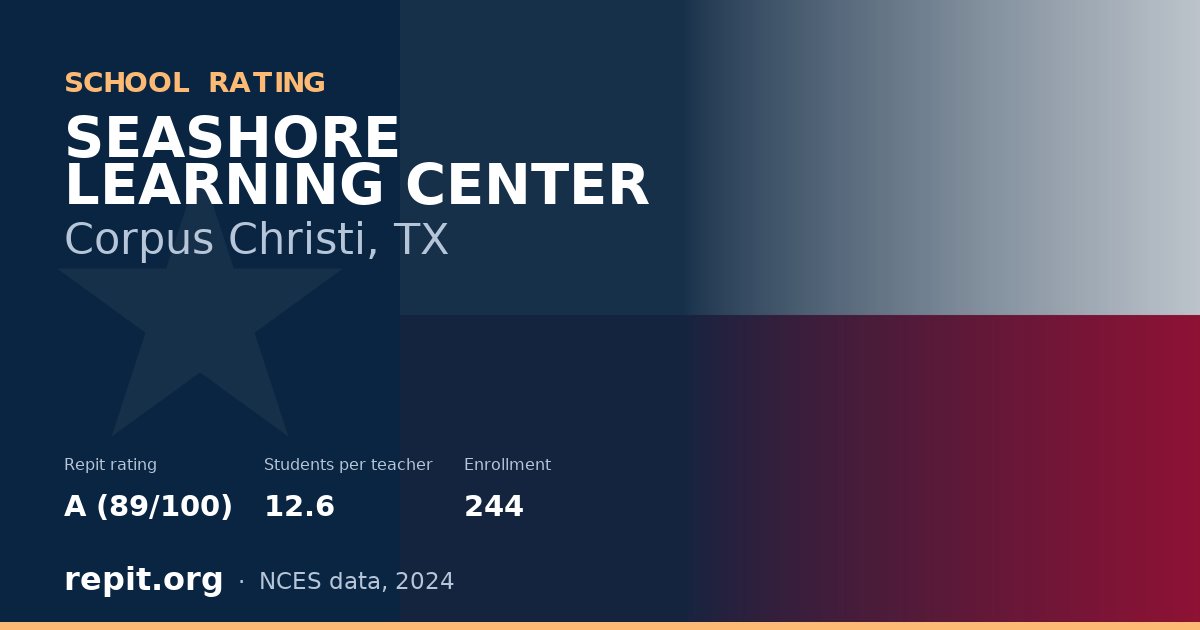 SEASHORE LEARNING CENTER, Corpus Christi, TX — Repit school rating A (89/100)