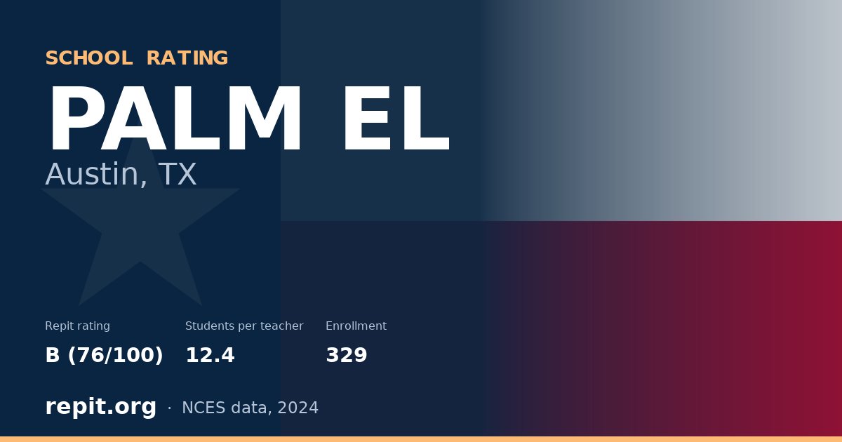 PALM EL, Austin, TX — Repit school rating B (76/100)