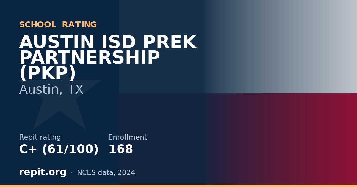 AUSTIN ISD PREK PARTNERSHIP (PKP), Austin, TX — Repit school rating C+ (61/100)