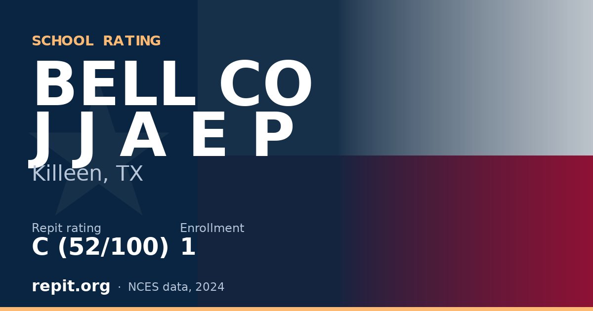 BELL CO J J A E P, Killeen, TX — Repit school rating C (52/100)