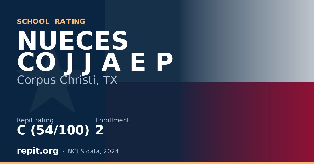 NUECES CO J J A E P, Corpus Christi, TX — Repit school rating C (54/100)