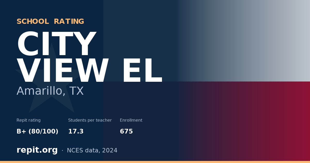 CITY VIEW EL, Amarillo, TX — Repit school rating B+ (80/100)
