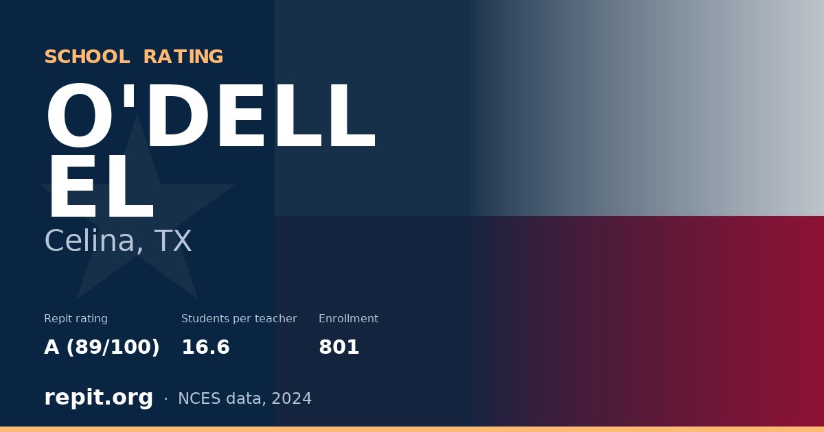 O'DELL EL, Celina, TX — Repit school rating A (89/100)