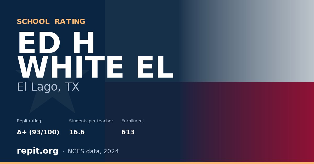 ED H WHITE EL, El Lago, TX — Repit school rating A+ (93/100)