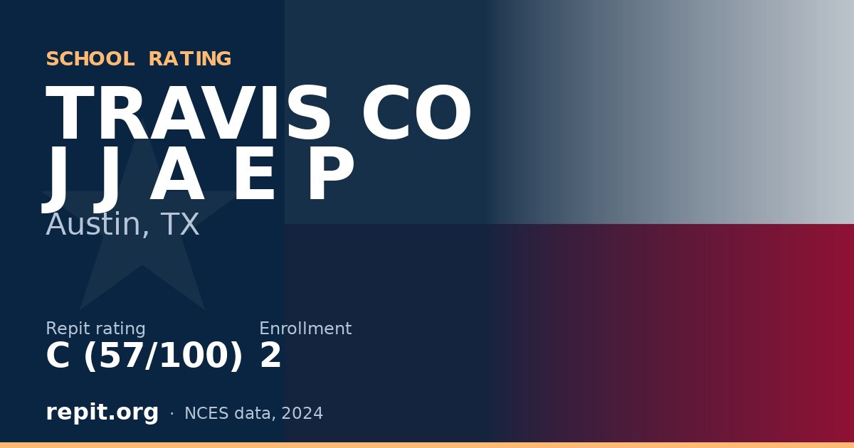 TRAVIS CO J J A E P, Austin, TX — Repit school rating C (57/100)
