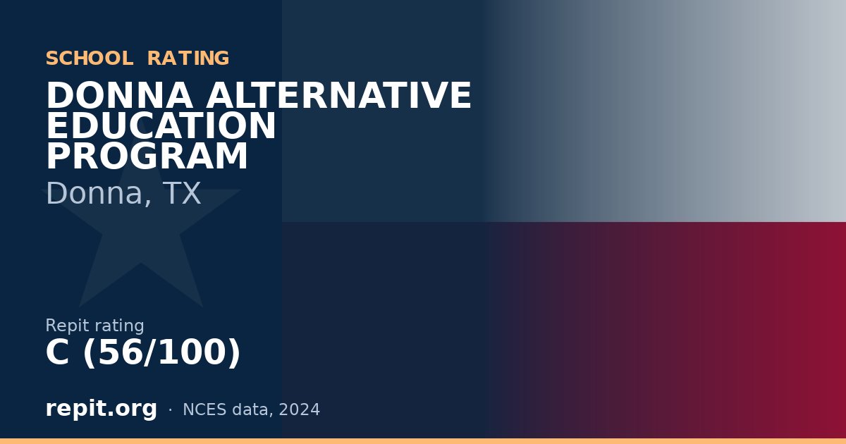 DONNA ALTERNATIVE EDUCATION PROGRAM, Donna, TX — Repit school rating C (56/100)