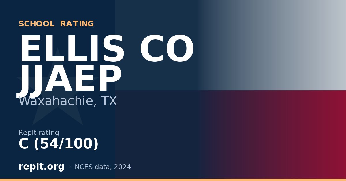 ELLIS CO JJAEP, Waxahachie, TX — Repit school rating C (54/100)