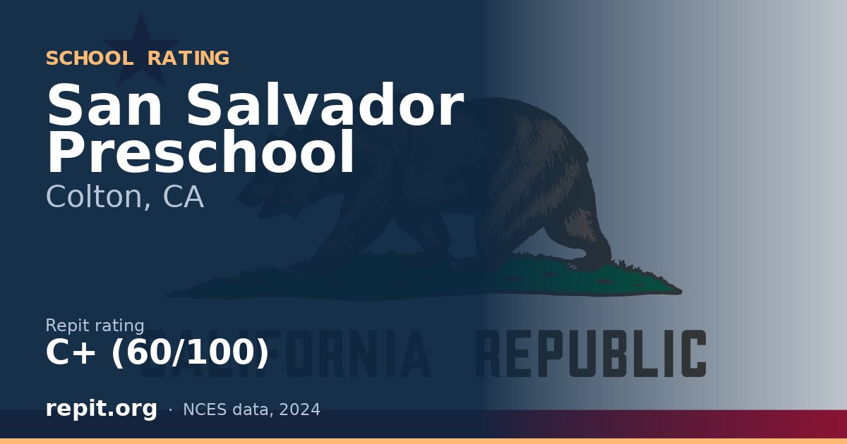 San Salvador Preschool, Colton, CA — Repit school rating C+ (60/100)