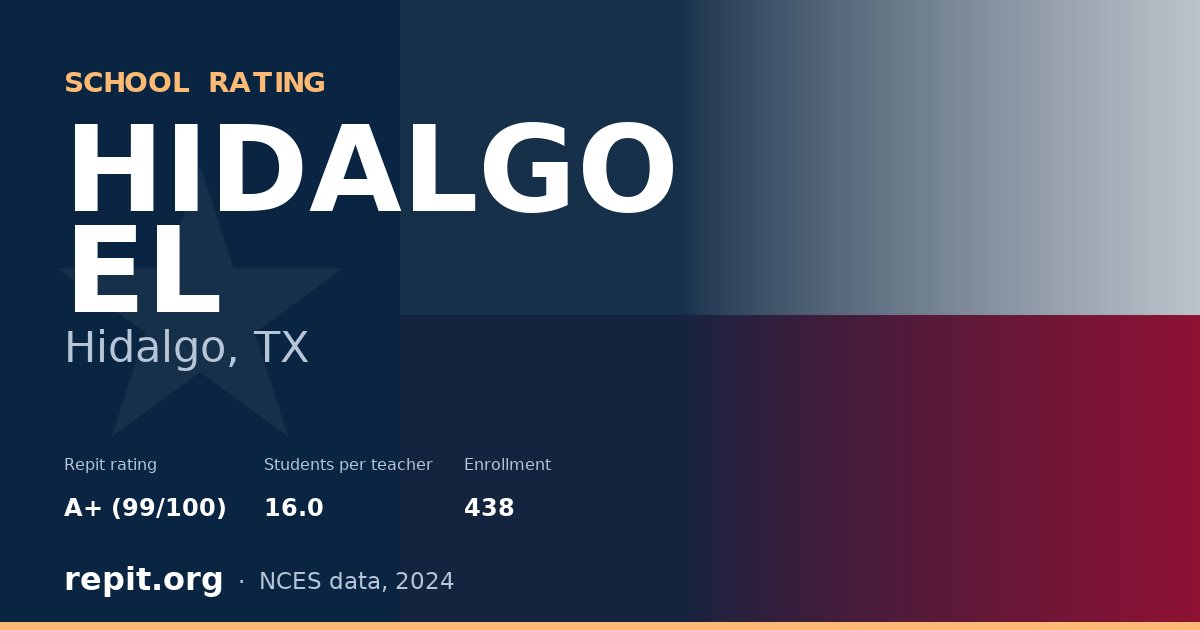 HIDALGO EL, Hidalgo, TX — Repit school rating A+ (99/100)