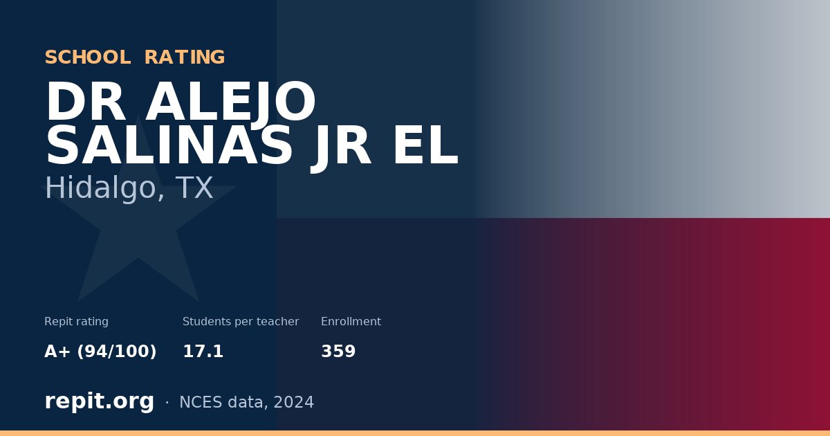 DR ALEJO SALINAS JR EL, Hidalgo, TX — Repit school rating A+ (94/100)