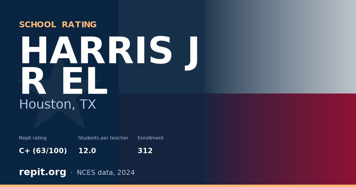 HARRIS J R EL, Houston, TX — Repit school rating C+ (63/100)