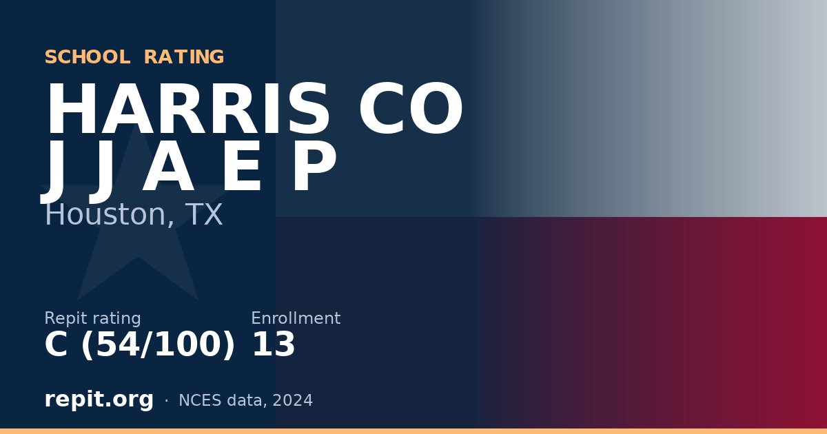 HARRIS CO J J A E P, Houston, TX — Repit school rating C (54/100)