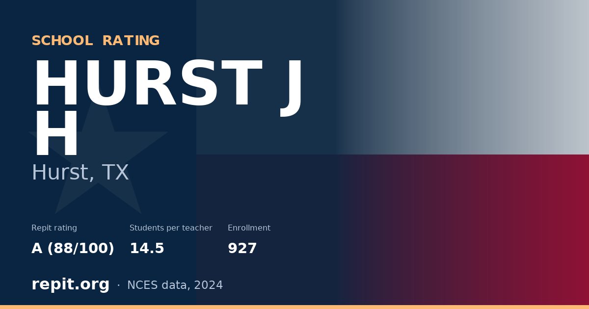 HURST J H, Hurst, TX — Repit school rating A (88/100)