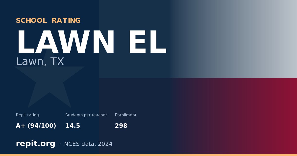 LAWN EL, Lawn, TX — Repit school rating A+ (94/100)