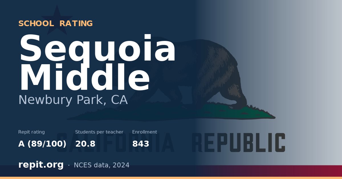 Sequoia Middle, Newbury Park, CA — Repit school rating A (89/100)