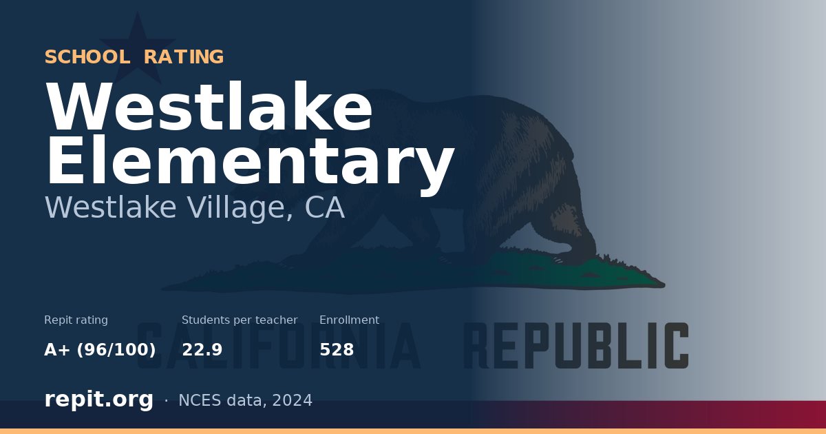 Westlake Elementary, Westlake Village, CA — Repit school rating A+ (96/100)