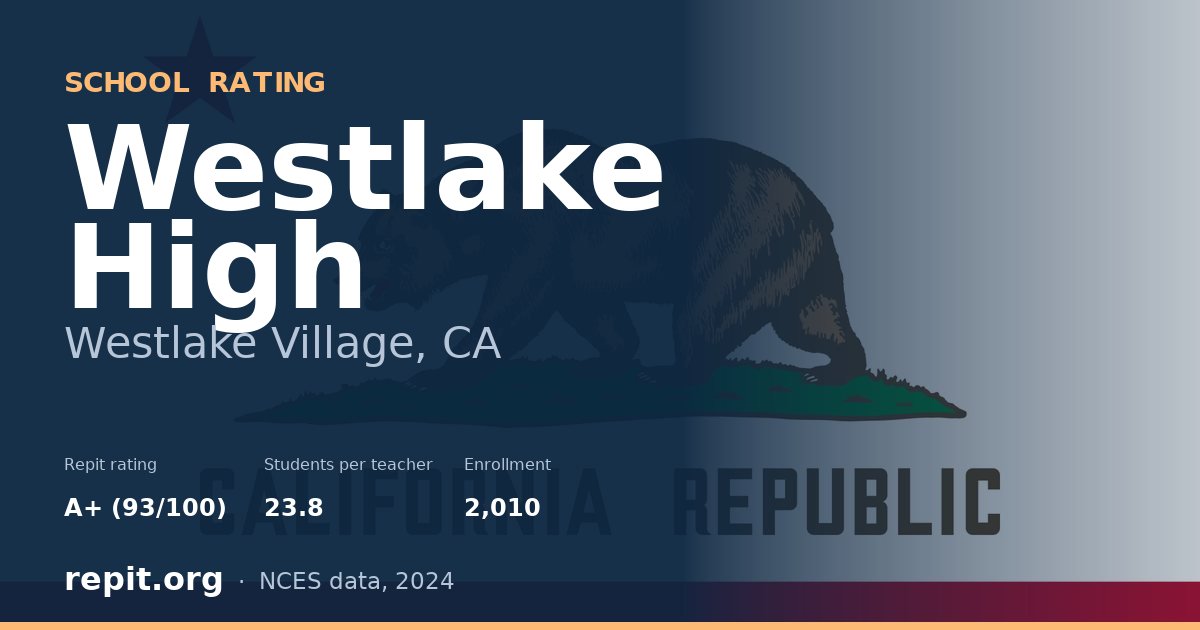 Westlake High, Westlake Village, CA — Repit school rating A+ (93/100)