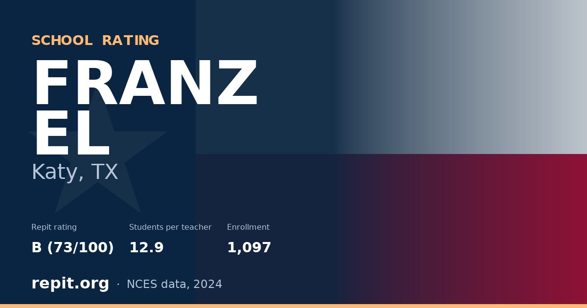 FRANZ EL, Katy, TX — Repit school rating B (73/100)