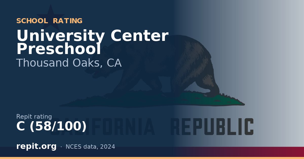 University Center Preschool, Thousand Oaks, CA — Repit school rating C (58/100)