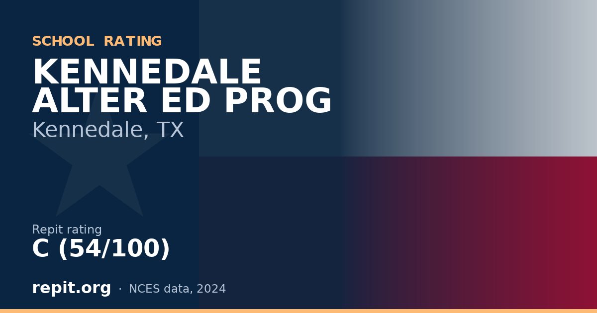 KENNEDALE ALTER ED PROG, Kennedale, TX — Repit school rating C (54/100)