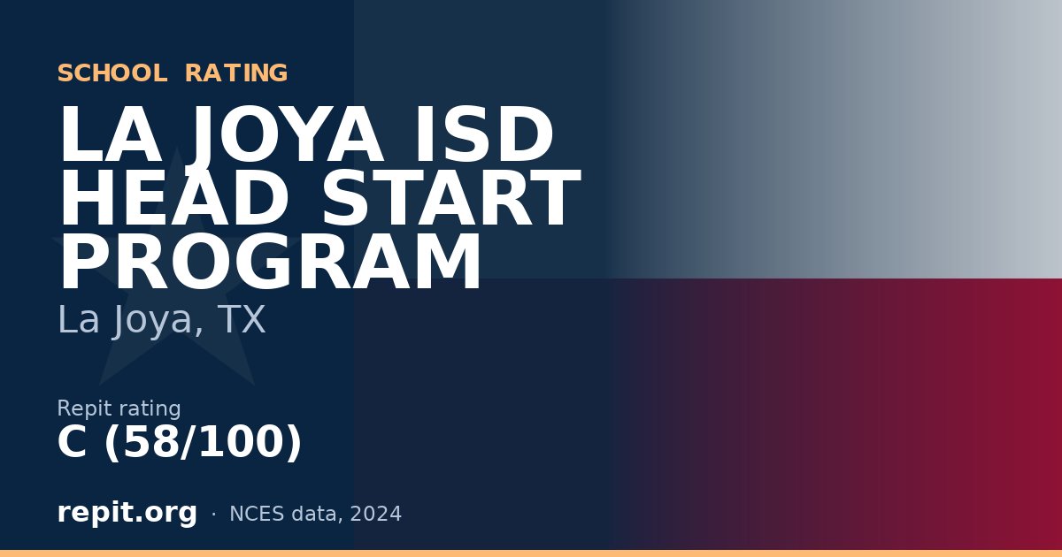 LA JOYA ISD HEAD START PROGRAM, La Joya, TX — Repit school rating C (58/100)