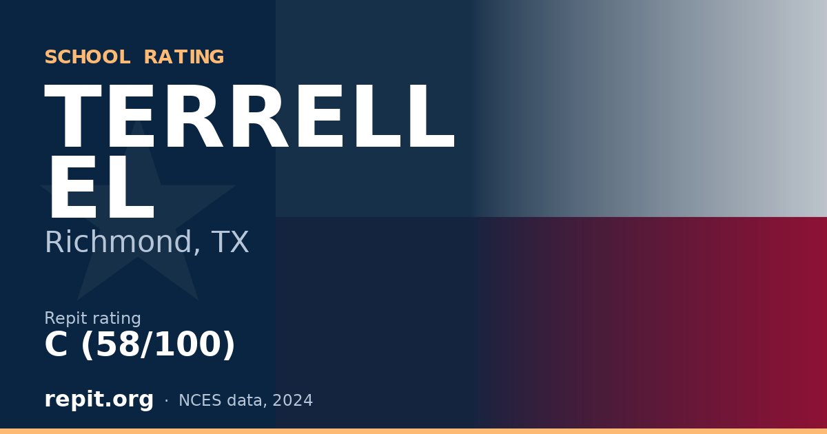 TERRELL EL, Richmond, TX — Repit school rating C (58/100)