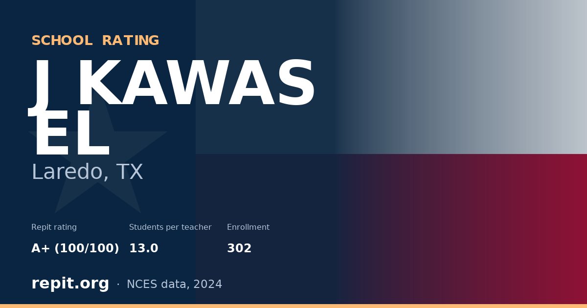 J KAWAS EL, Laredo, TX — Repit school rating A+ (100/100)