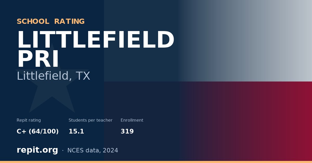 LITTLEFIELD PRI, Littlefield, TX — Repit school rating C+ (64/100)