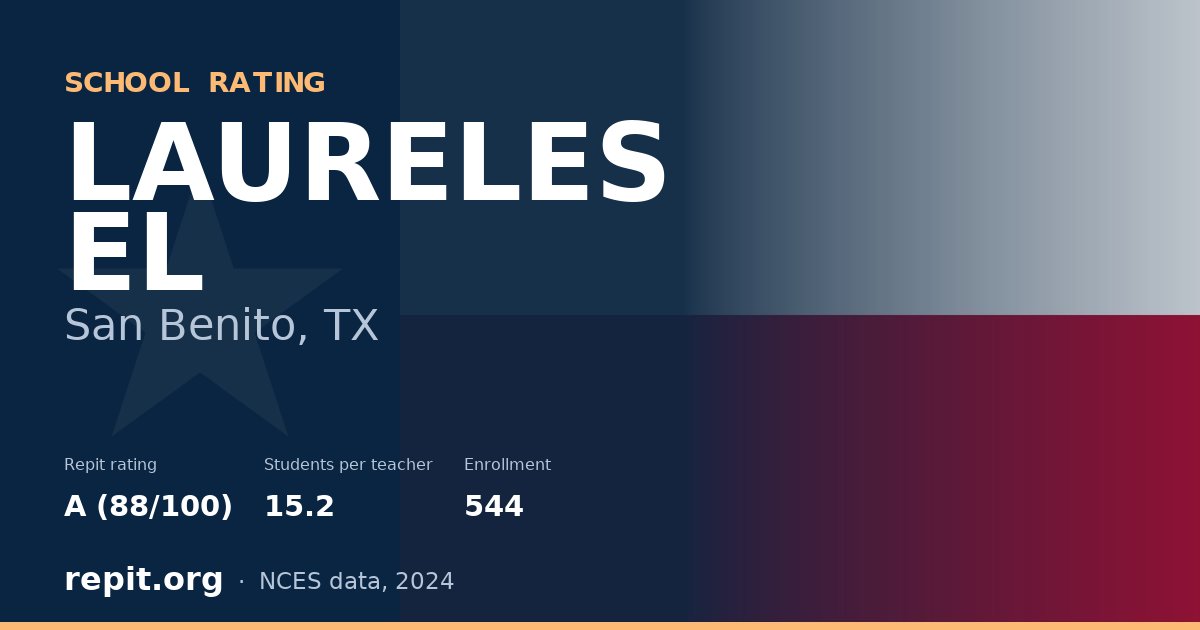 LAURELES EL, San Benito, TX — Repit school rating A (88/100)