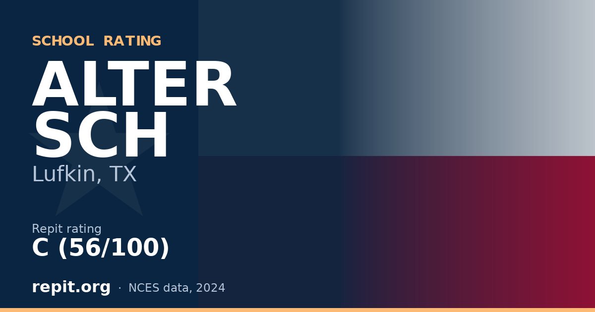 ALTER SCH, Lufkin, TX — Repit school rating C (56/100)