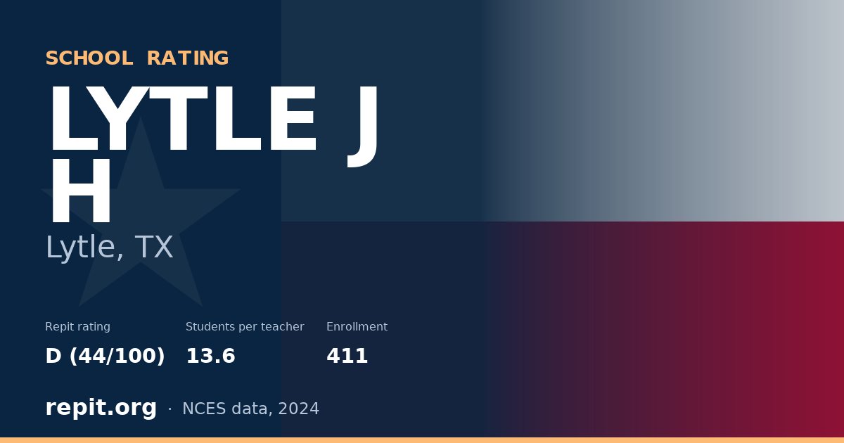 LYTLE J H, Lytle, TX — Repit school rating D (44/100)