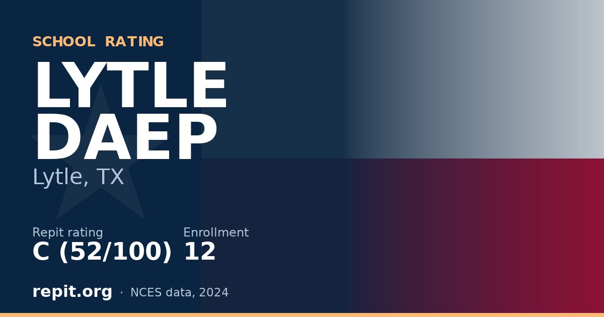 LYTLE DAEP, Lytle, TX — Repit school rating C (52/100)