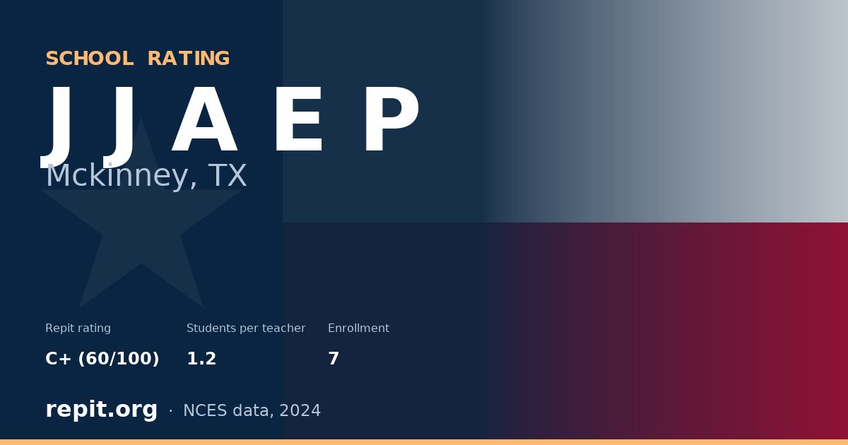 J J A E P, Mckinney, TX — Repit school rating C+ (60/100)