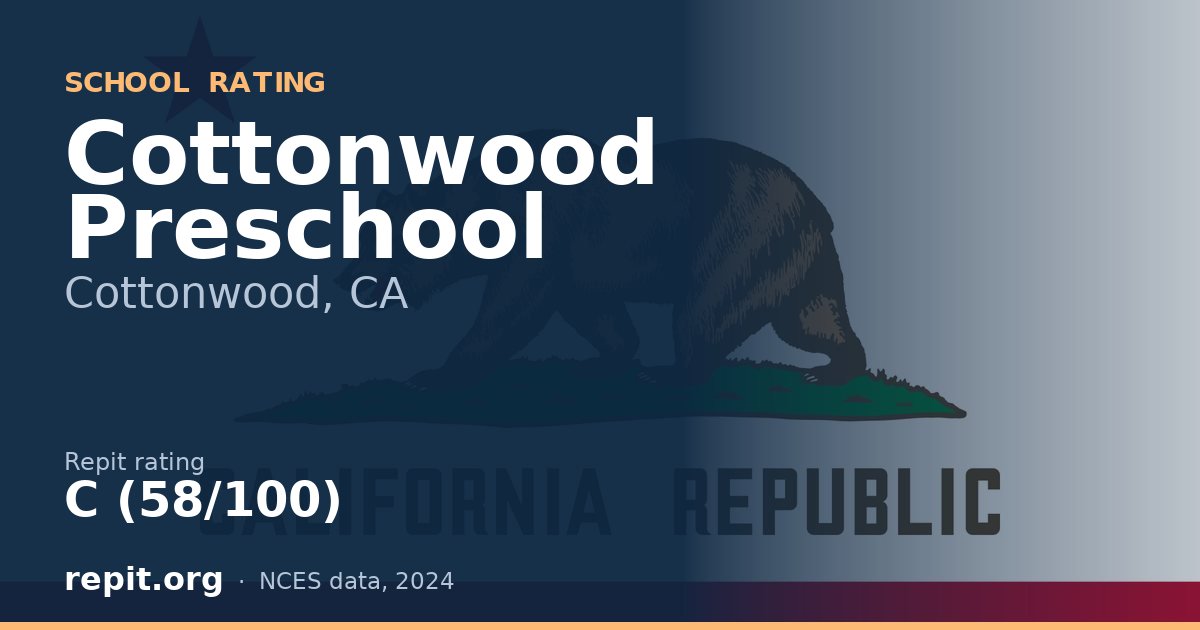 Cottonwood Preschool, Cottonwood, CA — Repit school rating C (58/100)