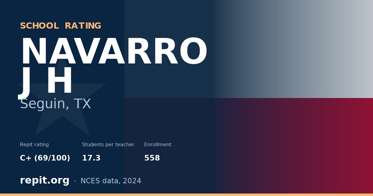 NAVARRO J H, Seguin, TX — Repit school rating C+ (69/100)