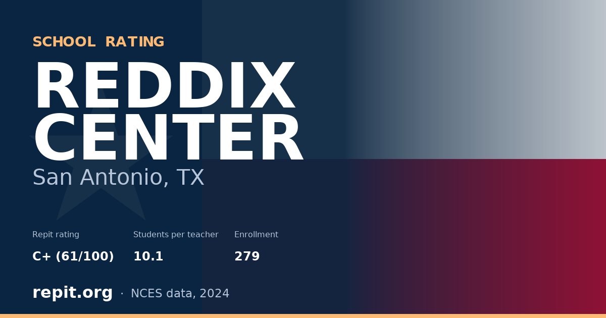 REDDIX CENTER, San Antonio, TX — Repit school rating C+ (61/100)