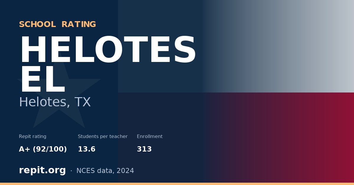 HELOTES EL, Helotes, TX — Repit school rating A+ (92/100)