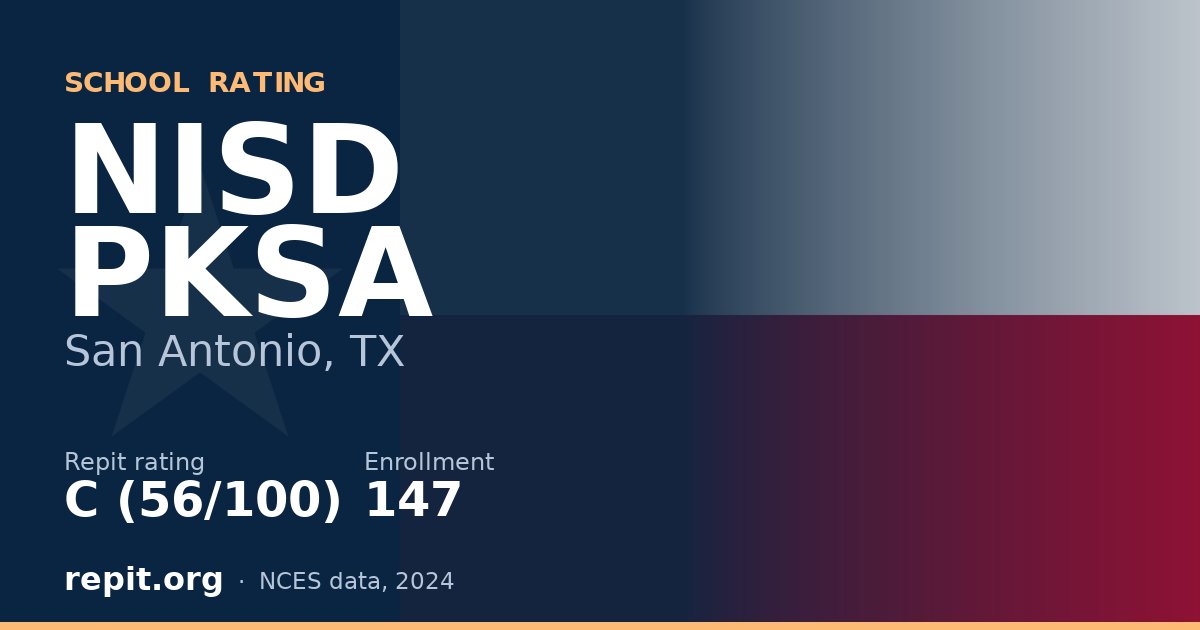 NISD PKSA, San Antonio, TX — Repit school rating C (56/100)