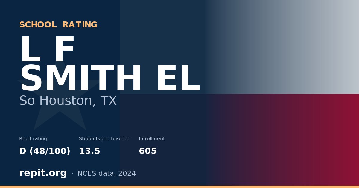 L F SMITH EL, So Houston, TX — Repit school rating D (48/100)