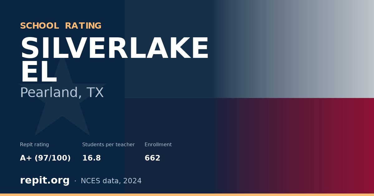SILVERLAKE EL, Pearland, TX — Repit school rating A+ (97/100)