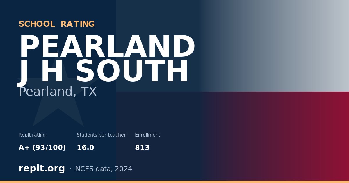 PEARLAND J H SOUTH, Pearland, TX — Repit school rating A+ (93/100)