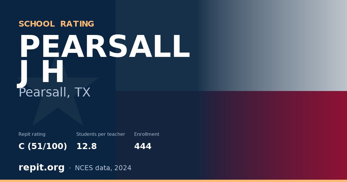 PEARSALL J H, Pearsall, TX — Repit school rating C (51/100)